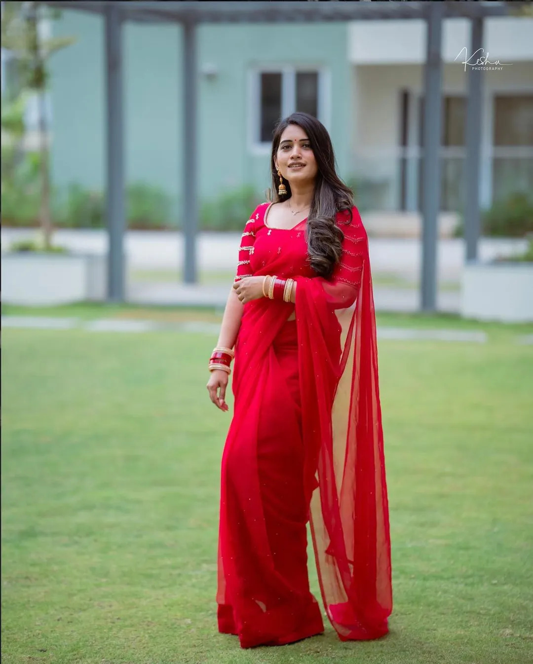 TOLLYWOOD ACTRESS SRAVANTHI CHOKARAPU IMAGES IN RED SAREE BLOUSE 2